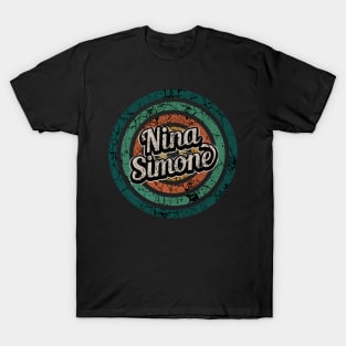Nina Simone // Retro Circle Crack Vintage T-Shirt